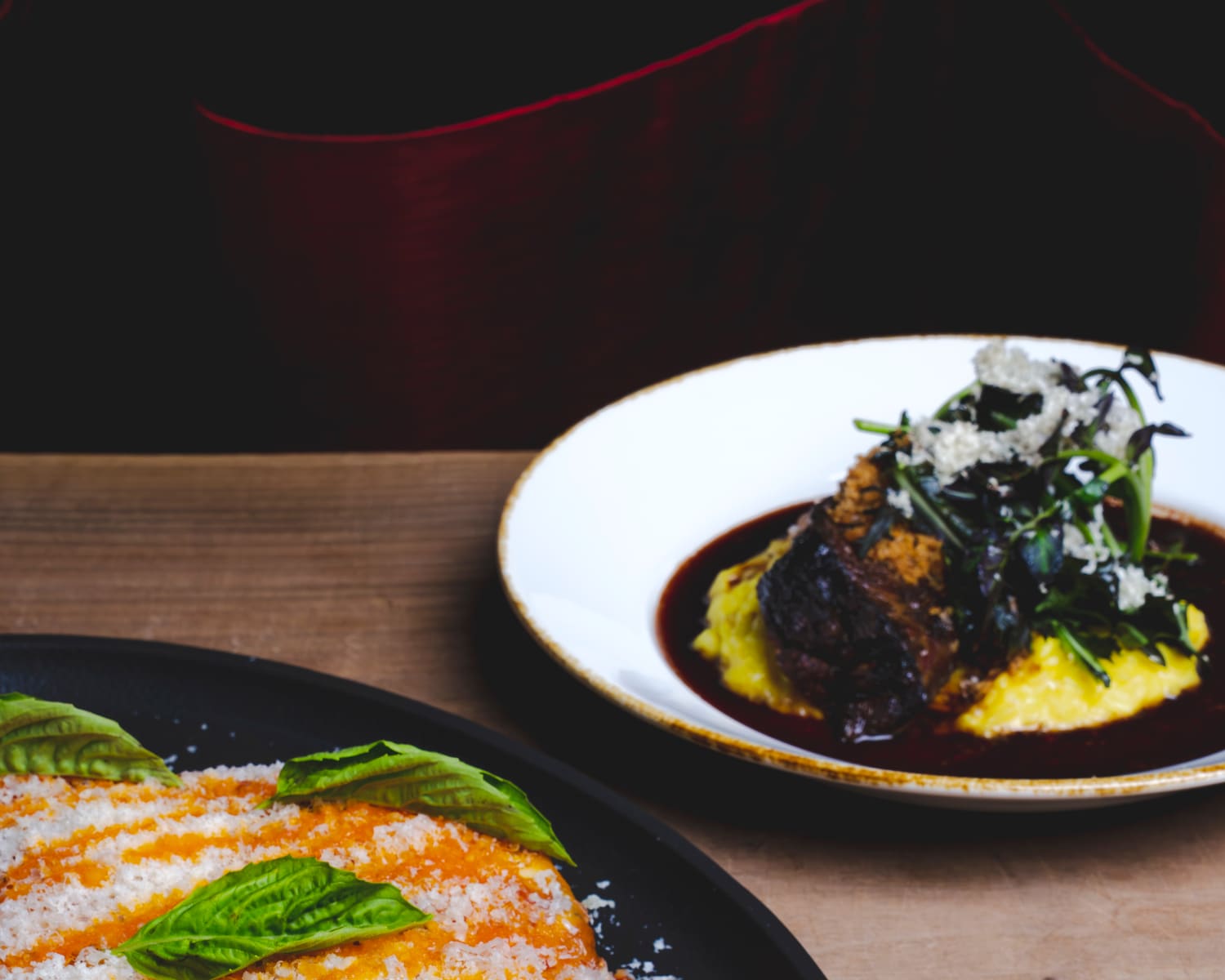 Short rib over polenta at Notte