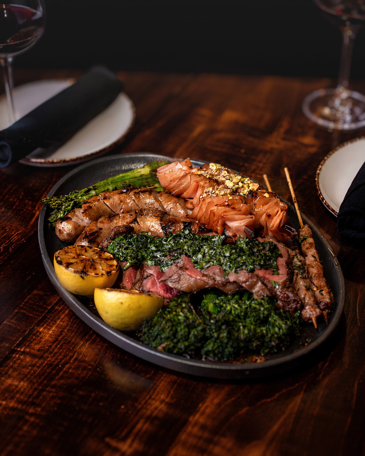 Grigliata Mista mixed grill platter at Notte Ristorante